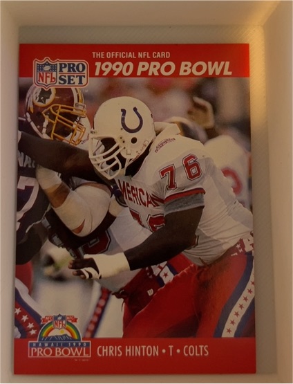 1990 Pro Set #343 Chris Hinton — front
