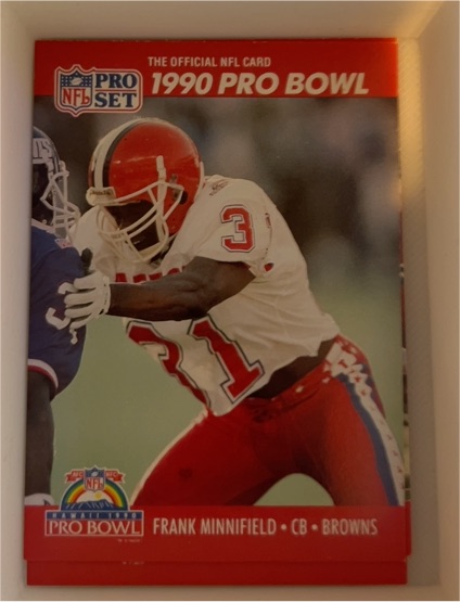 1990 Pro Set #357 Frank Minnifield Pro Bowl Cleveland Browns — front