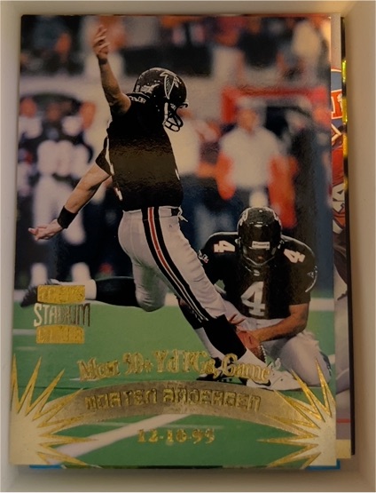 1996 Topps Stadium Club #173 Morten Andersen Golden Moment — front