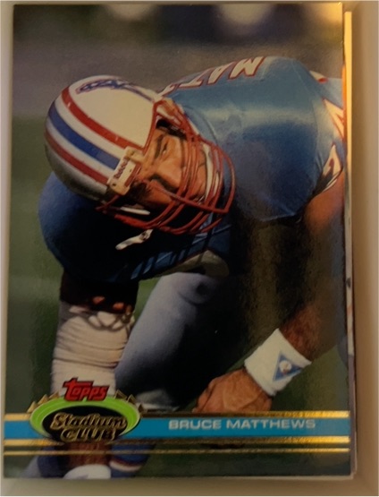 1991 Topps Stadium Club #358 Bruce Matthews — front