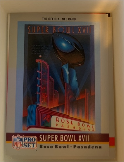1990 Pro Set #17 Super Bowl XVII — front
