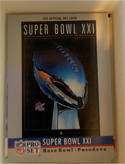 1990 Pro Set #21 Super Bowl XXI — front