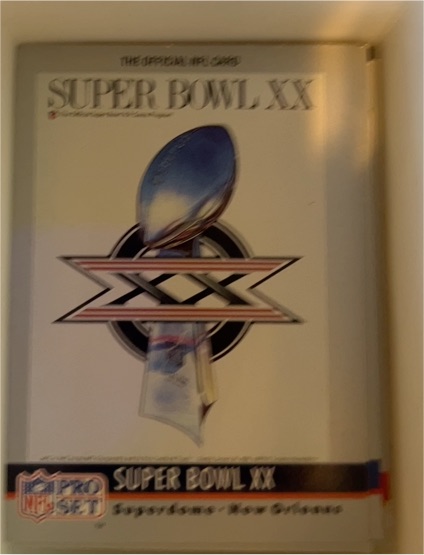 1990 Pro Set #20 Super Bowl XX Super Bowl Collectibles — front