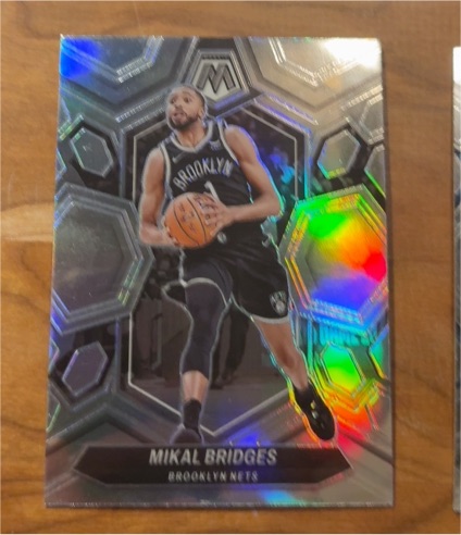 2023-24 Panini Mosaic Silver Prizm #156 Mikal Bridges — front