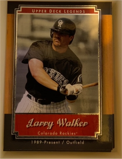 2001 Upper Deck Legends #89 Larry Walker — front