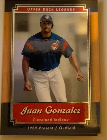 2001 Upper Deck Legends #14 Juan Gonzalez — front