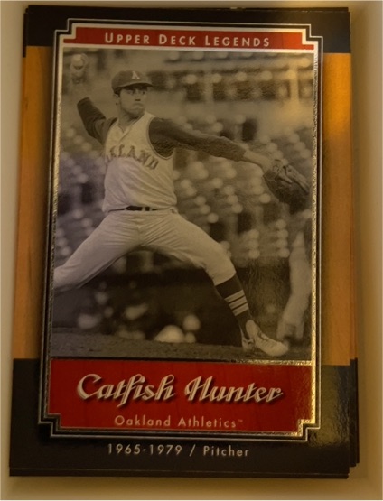 2001 Upper Deck Legends #5 Catfish Hunter — front