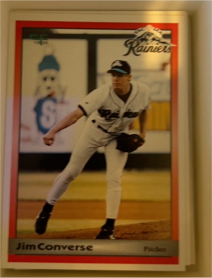 1995 Coastal Forms Tacoma Rainiers #6 Jim Converse — front