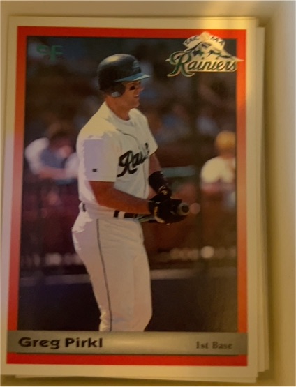 1995 Coastal Forms Tacoma Rainiers #16 Greg Pirkl — front