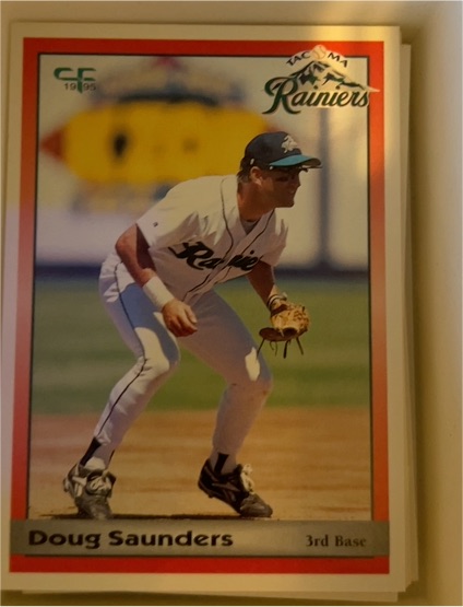 1995 Coastal Forms Tacoma Rainiers #19 Doug Saunders — front