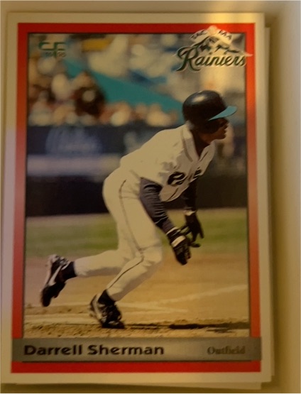 1995 Coastal Forms Tacoma Rainiers #21 Darrell Sherman — front