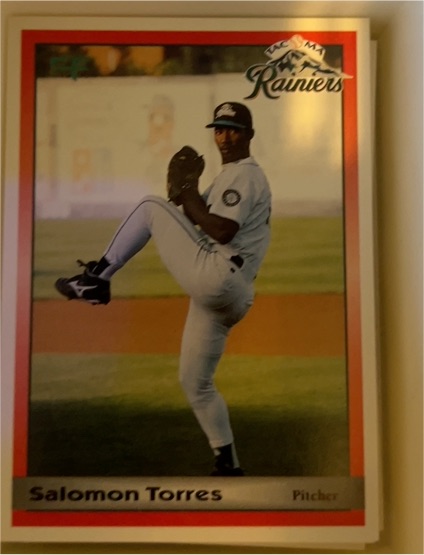 1995 Coastal Forms Tacoma Rainiers #23 Salomon Torres — front