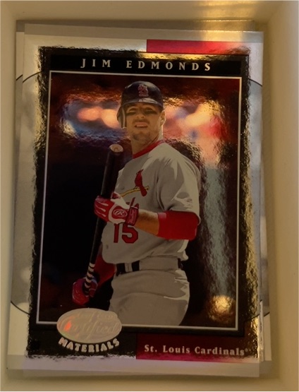 2001 Leaf Certified Materials #33 Jim Edmonds — front