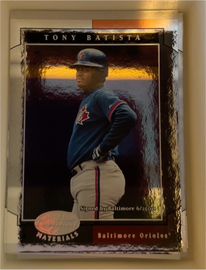 2001 Leaf Certified Materials #86 Tony Batista — front