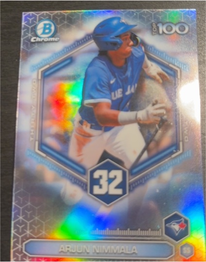 2026 Bowman Chrome Scouts Top 100 #BTP-32 Arjun Nimmala — front