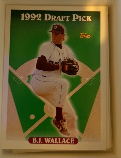 1993 Topps #33 B.J. Wallace Draft Pick Montreal Expos — front