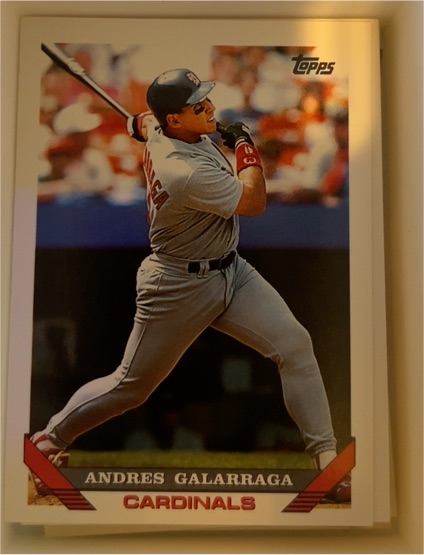 1993 Topps #173 Andres Galarraga St. Louis Cardinals — front