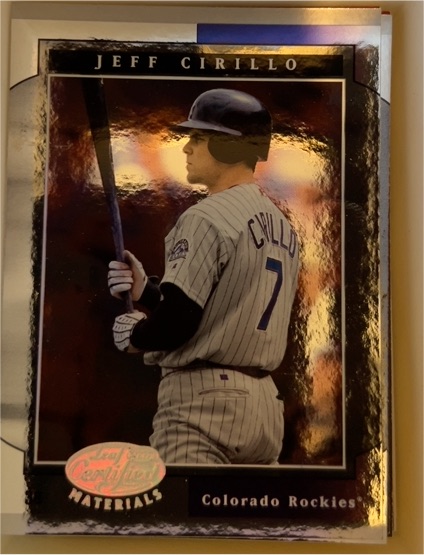 2001 Leaf Certified Materials #102 Jeff Cirillo — front