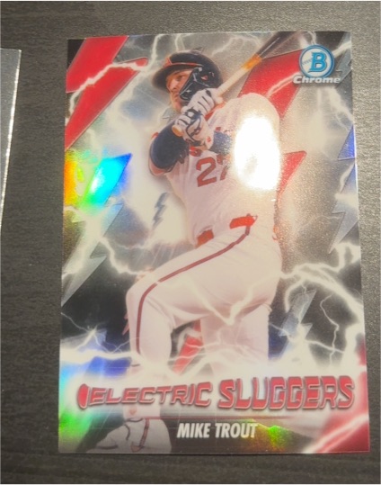 2026 Bowman Chrome #ES-25 Mike Trout Electric Sluggers — front