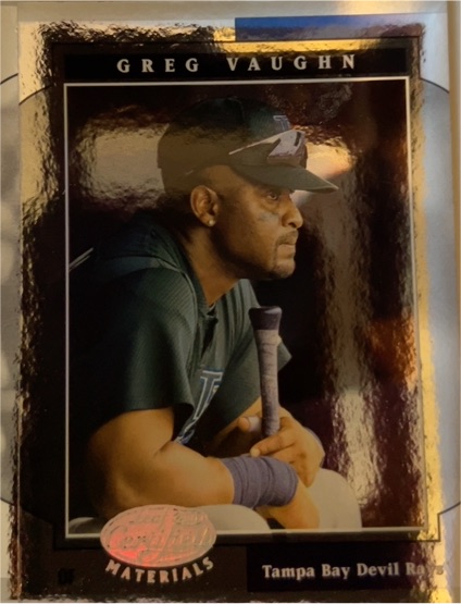 2001 Leaf Certified Materials #98 Greg Vaughn — front