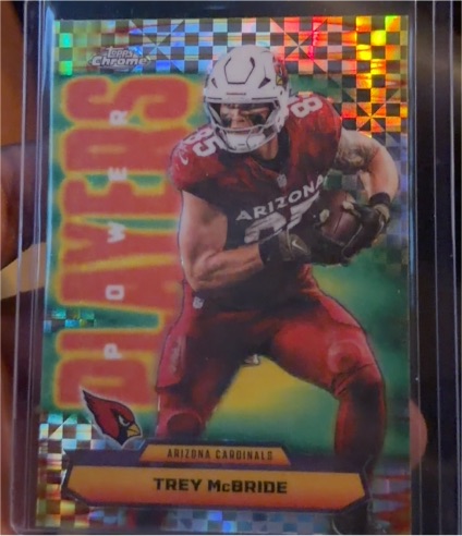 2025 Topps Chrome #PP-32 Trey McBride Power Players X-Fractor — front