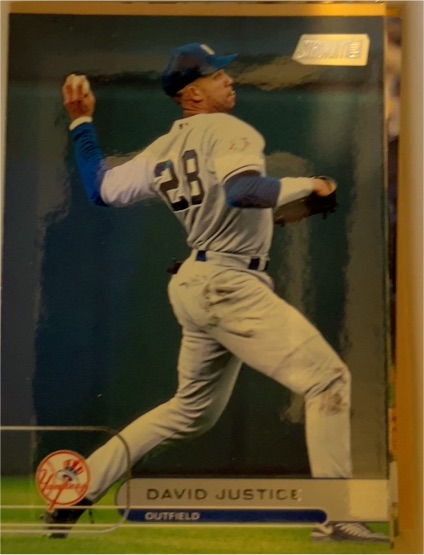 2002 Topps Stadium Club #32 David Justice — front