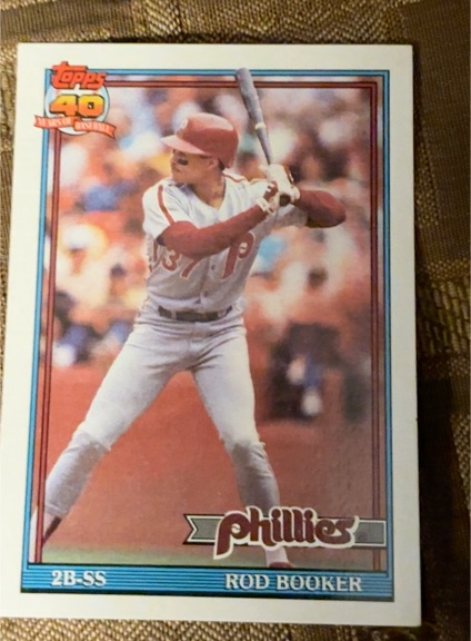 1991 Topps #186 Rod Booker — front