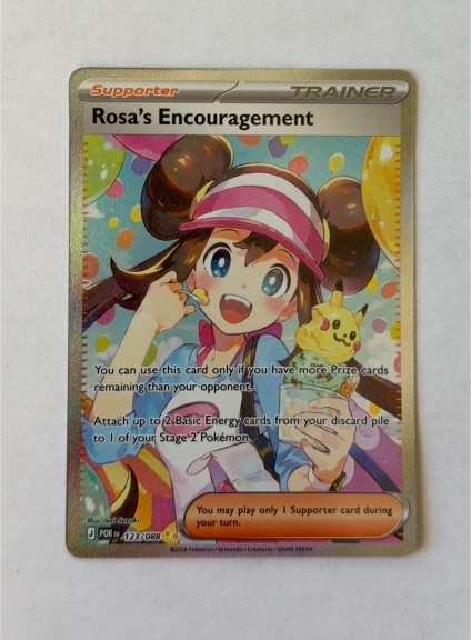 2026 Pokémon POR #123 Rosa's Encouragement — front
