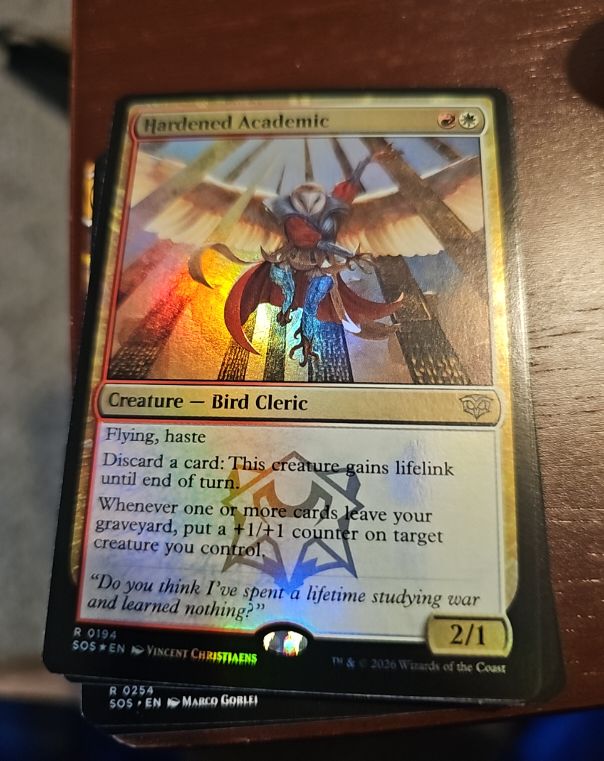 2026 Magic: The Gathering Secrets of Strixhaven #351 Hardened Academic — front