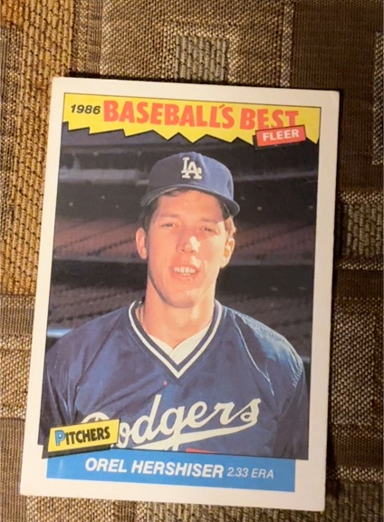 1986 Fleer Baseball's Best #16 Orel Hershiser — front