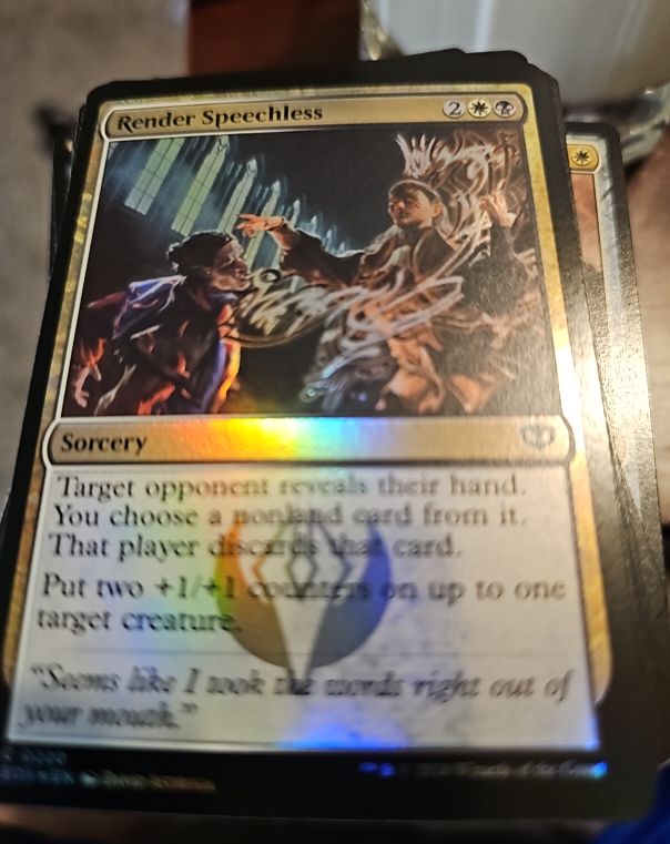 2021 Magic: The Gathering Secrets of Strixhaven #220 Render Speechless — front
