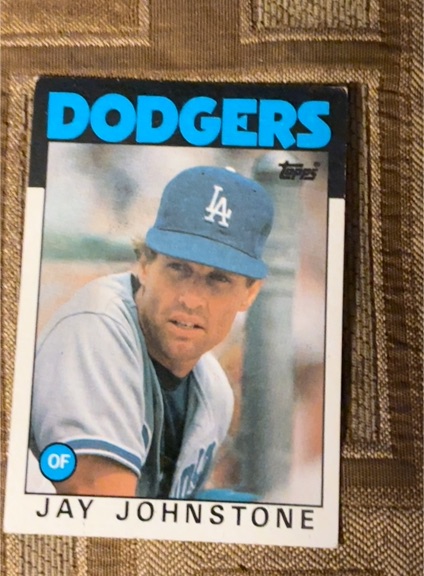 1986 Topps #496 Jay Johnstone — front