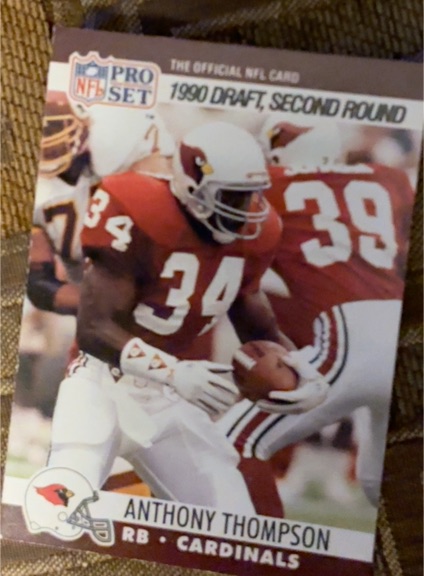 1990 Pro Set #700 Anthony Thompson — front