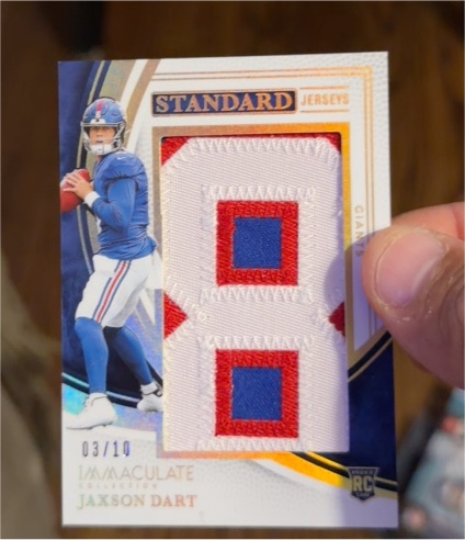 2025 Panini Immaculate Standard Jerseys #ISJ-JDT Jaxson Dart — front