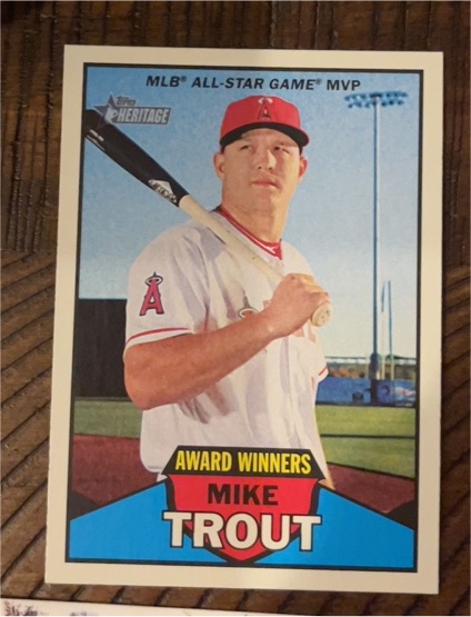 2016 Topps Heritage #AW-10 Mike Trout Award Winners — front