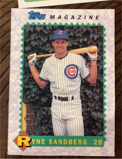 1990 Topps Magazine #TM25 Ryne Sandberg — front