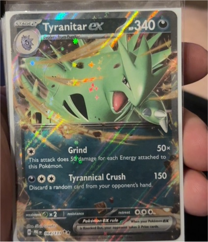 2025 Pokémon Prismatic Evolutions #064 Tyranitar ex — front