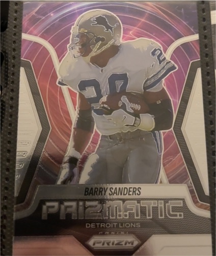 2025 Panini Prizm #19 Barry Sanders Prizmatic — front