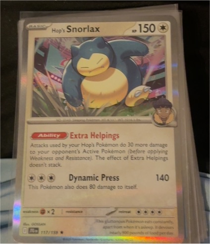 2022 The Pokémon Company Sv09 Journey Together #117 Hop's Snorlax — front