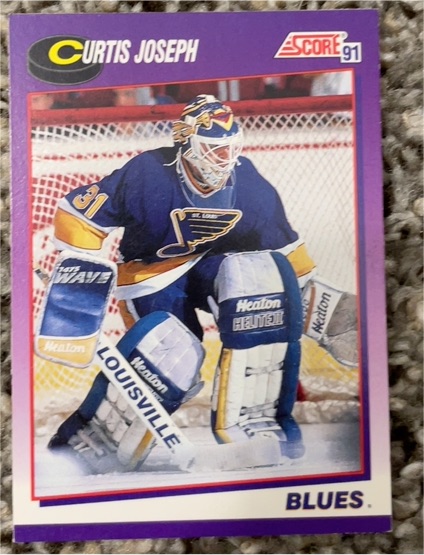 1991 Score #296 Curtis Joseph — front