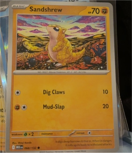 2016 Pokémon #068 Sandshrew — front