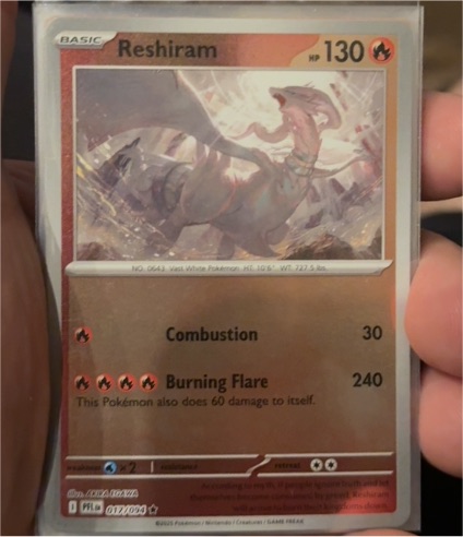 2025 Pokémon ME02 Phantasmal Flames #017 Reshiram — front