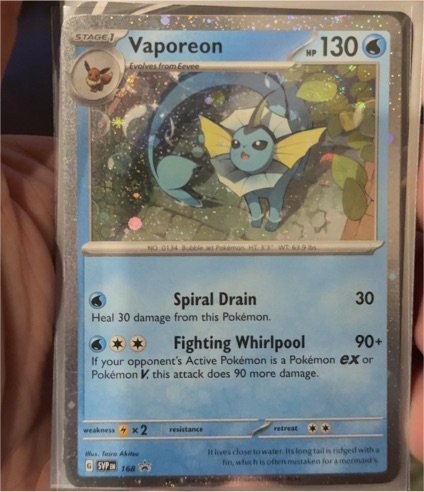 2025 Pokémon SV Promos #168 Vaporeon Cosmos Holo — front