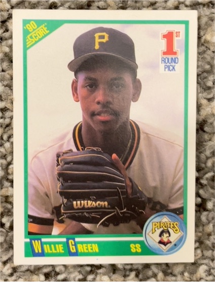 1990 Score #682 Willie Greene — front