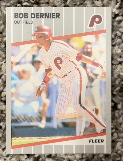 1989 Fleer #565 Bob Dernier Philadelphia Phillies — front