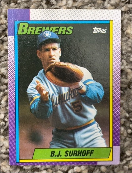 1990 Topps #696 B.J. Surhoff — front