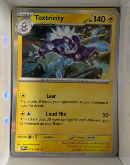 2023 Pokémon SV03: Obsidian Flames #072 Toxtricity — front