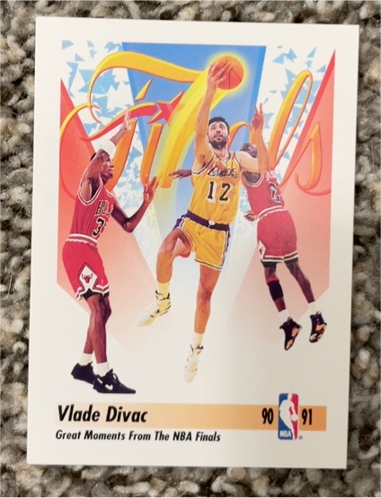 1991-92 Skybox #335 Vlade Divac Great Moments From The NBA Finals — front