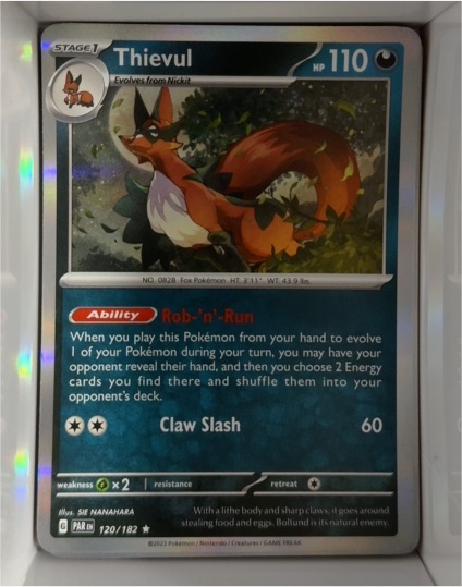 2023 Pokemon Paradox Rift #120 Thievul — front