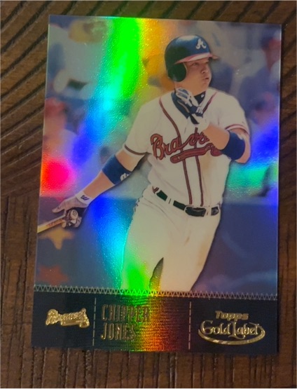 2001 Topps Gold Label #21 Chipper Jones — front